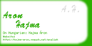 aron hajma business card